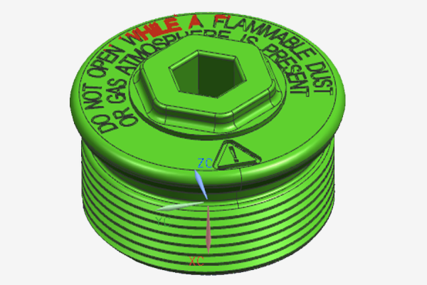 Improvement of machined explosion-proof plug to injection-molded explosion-proof plug